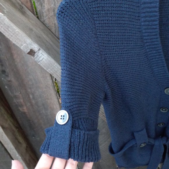 NWT Short Sleeved Belted Button Detail Cardigan Old Money Academia Career Preppy - Picture 8 of 13